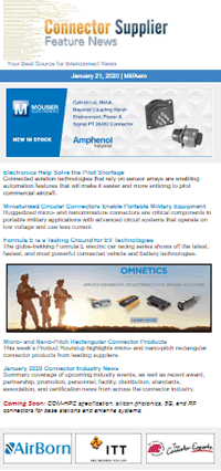 012120-CSFN Aviation Technology, Micro- & Nano-Pitch Circular & Rectangular Connectors, Formula E Racing, & Connector Industry News