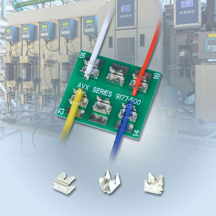 High-Voltage and High-Current Connector Products: AVX Corporation’s STRIPT™ 9177-500 Series single IDC contacts