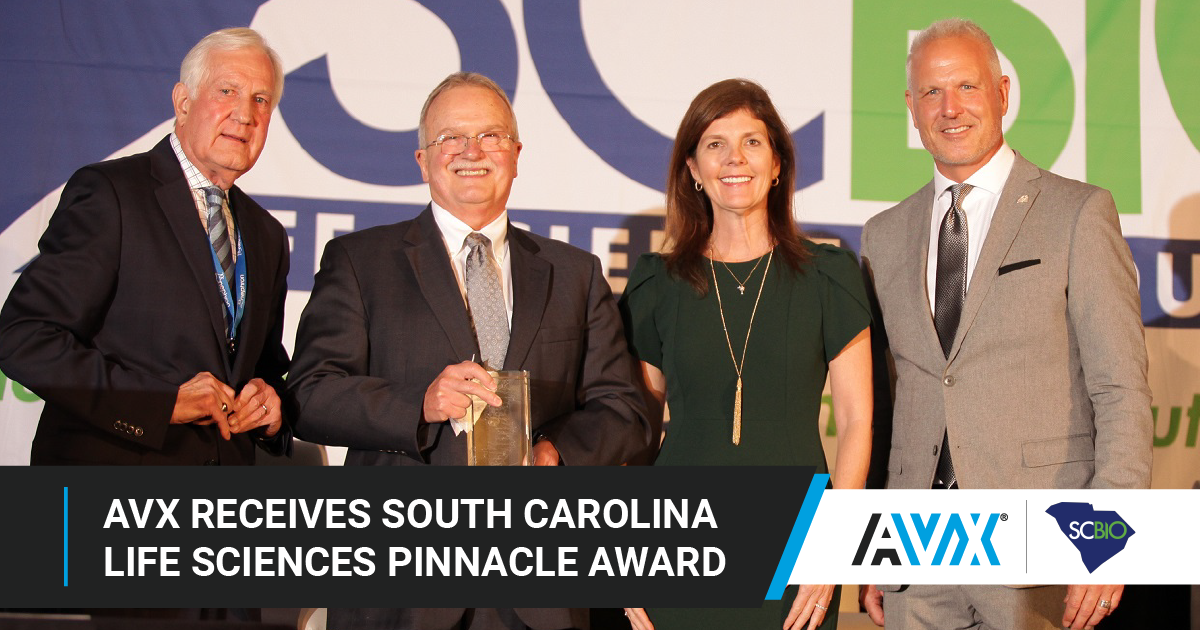 AVX SC Life Sciences Pinnacle Award