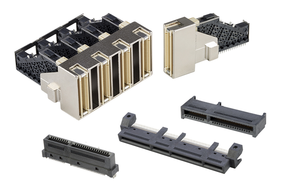 Mini cool edge connectors from Amphenol ICC for PCIe