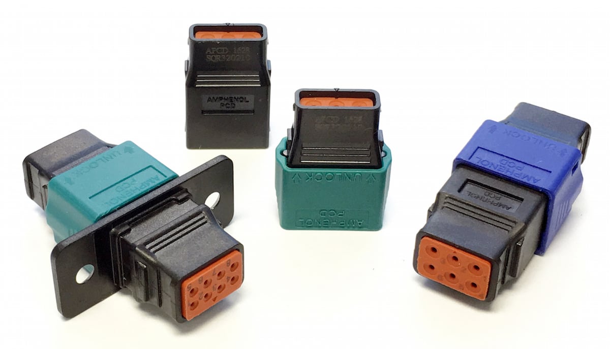Amphenol Pcd’s Solaris Series rectangular, plastic connectors