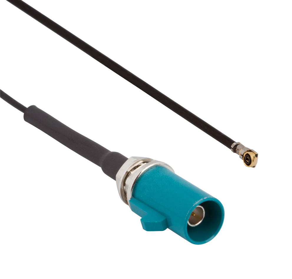 Amphenol RF’s new, preconfigured FAKRA to AMC4 cable assemblies