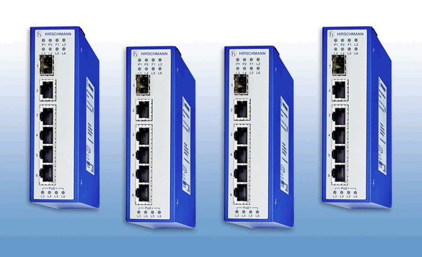The Hirschmann SPIDER series of industrial Ethernet switches reliably transmits large amounts of data across any distance.