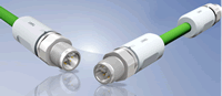 CONEC’s new M12x1 X-coded, axially overmolded CAT 6A male mating connectors