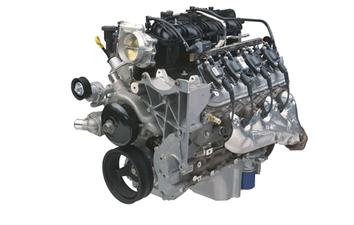 Chevrolet’s L96 crate engine helps pickups save fuel.