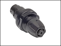 Cinch expanded beam fiber optic connector
