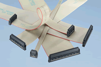 ERNI’s miniature, dual-row SMC Series IDC ribbon cable connectors
