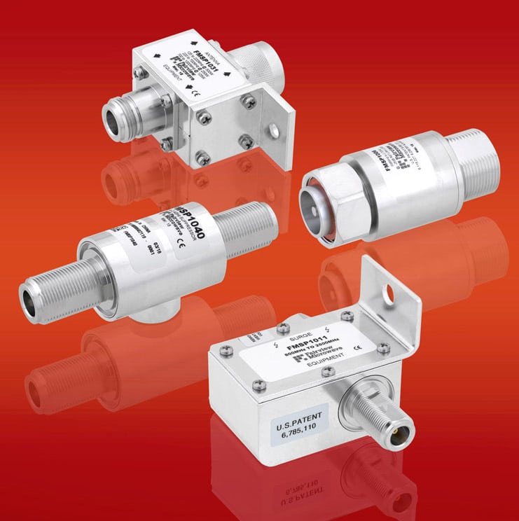 Fairview Microwave released 45 new coaxial lightning and surge protectors