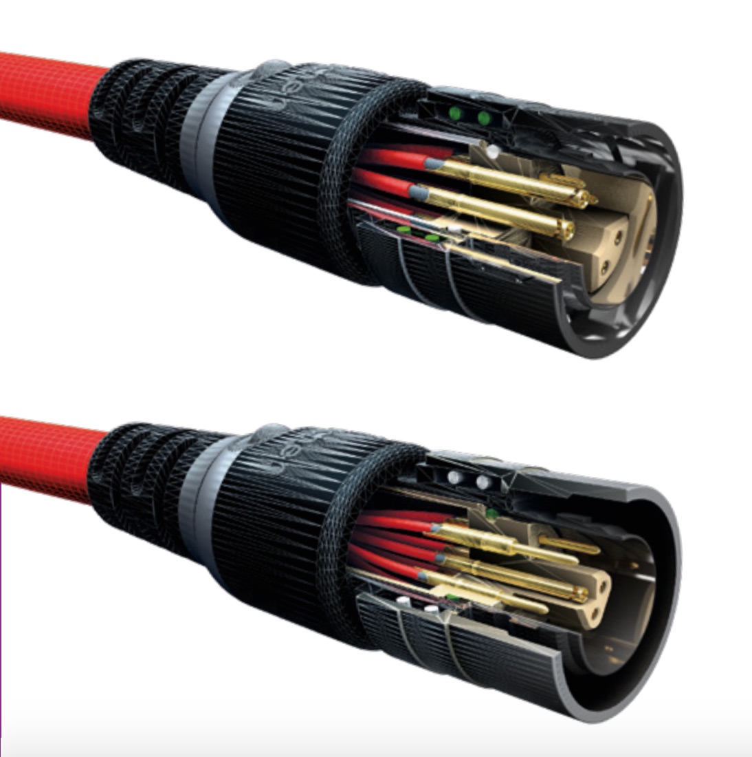 Fischer MiniMax hermaphroditic ethernet and USB connectors