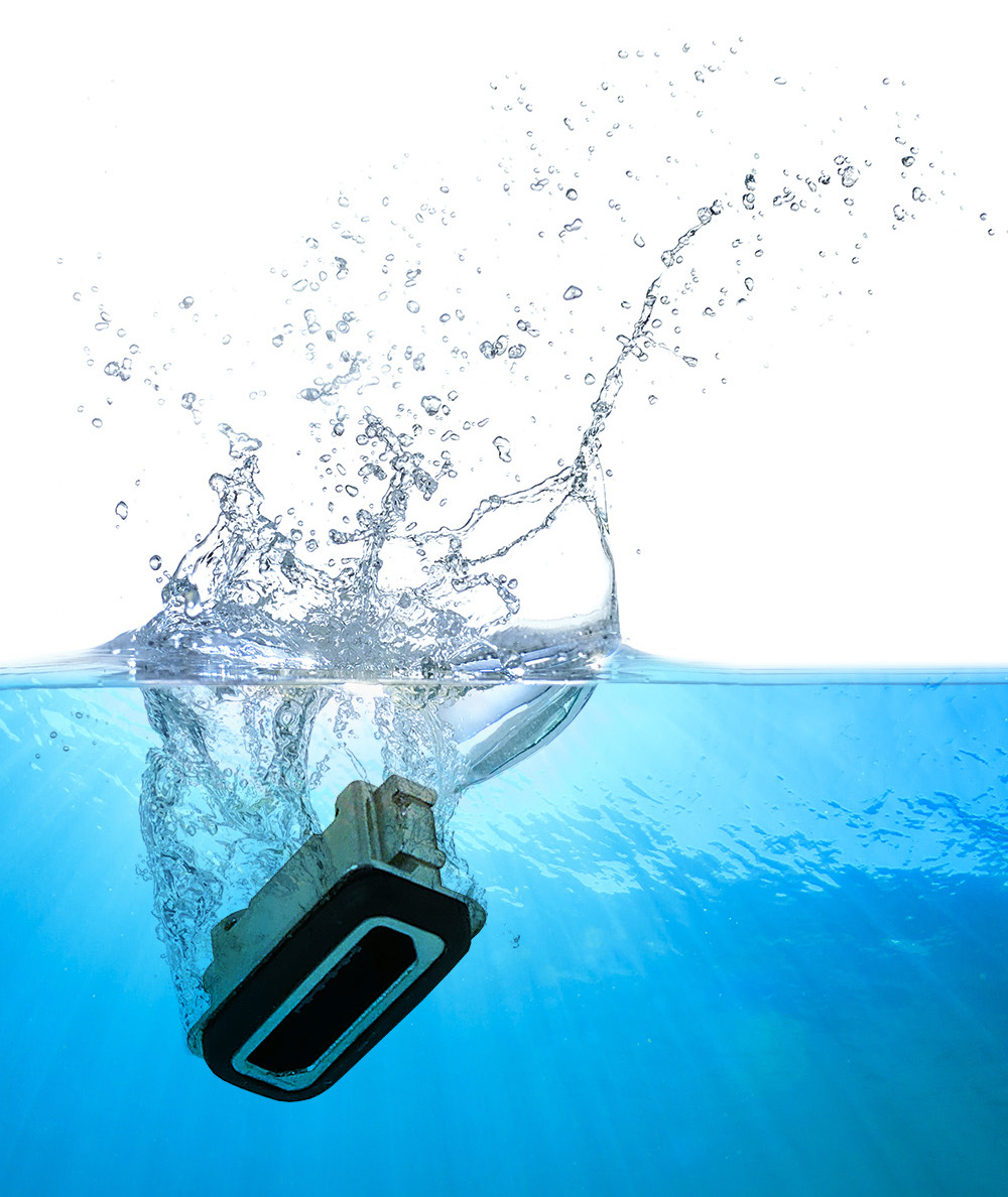 new connectivity products: July 2019, GCT aquanex® waterproof micro USB connector
