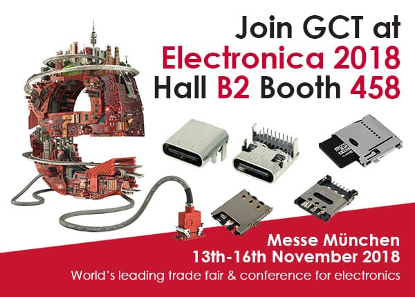 GCT is showcasing its latest connector and cable solutions for consumer, automation, IoT, and medical applications