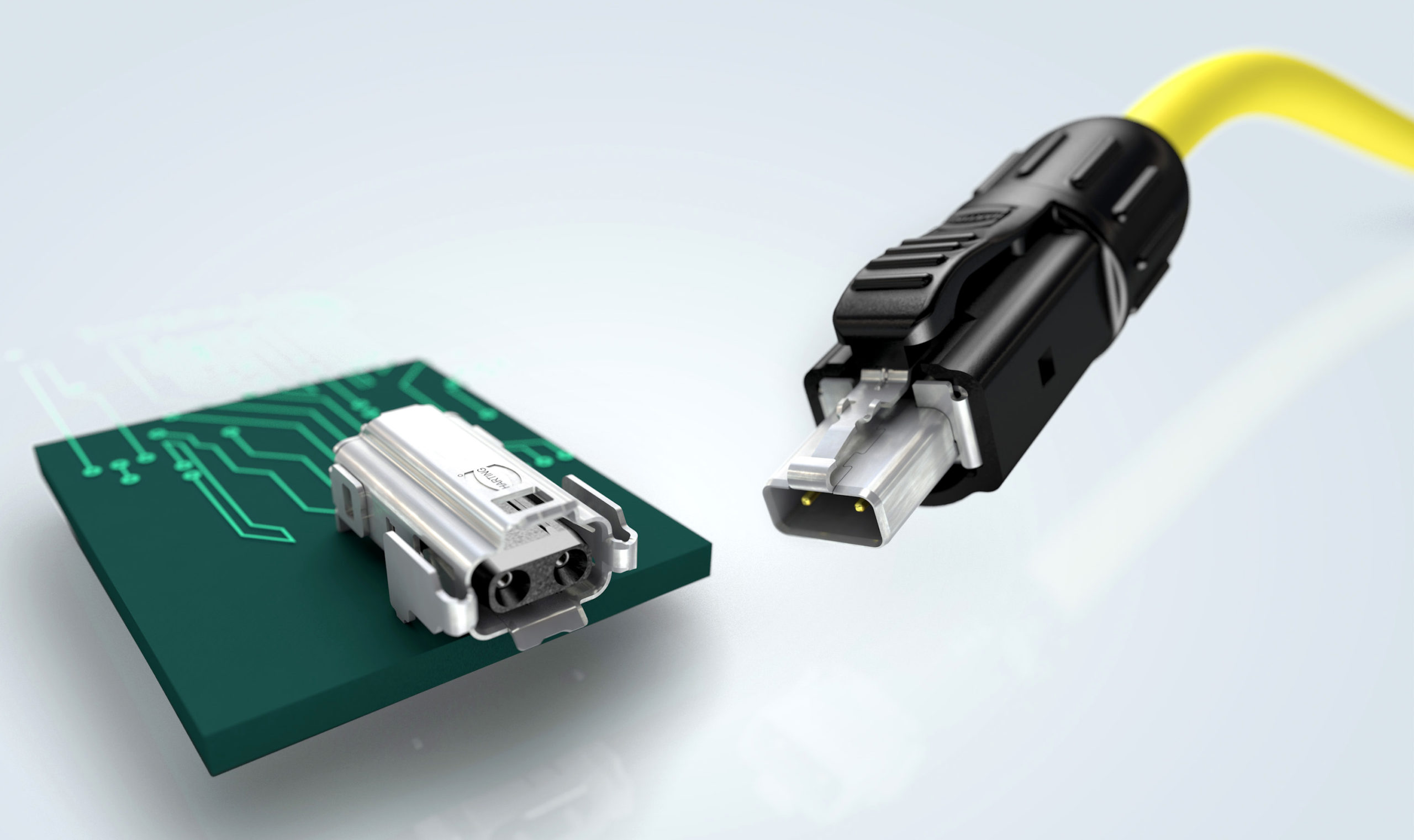 HARTING's T1 Industrial Series single-pair Ethernet connectors