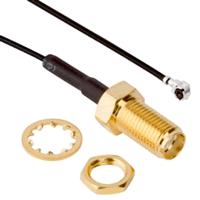 Heilind Electronics offers Amphenol RF’s SMA to AMC fixed-length cable assemblies