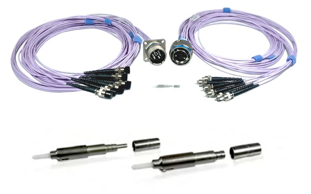 mil-spec connector accessories ITT ARNINC 801 fiber optic termini pigtails