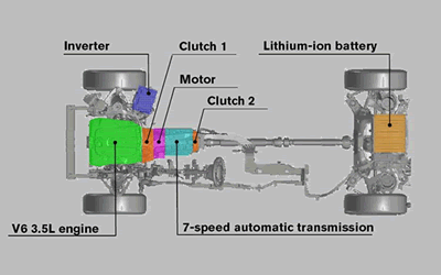 2012 Infiniti M-35 Hybrid Powertrain