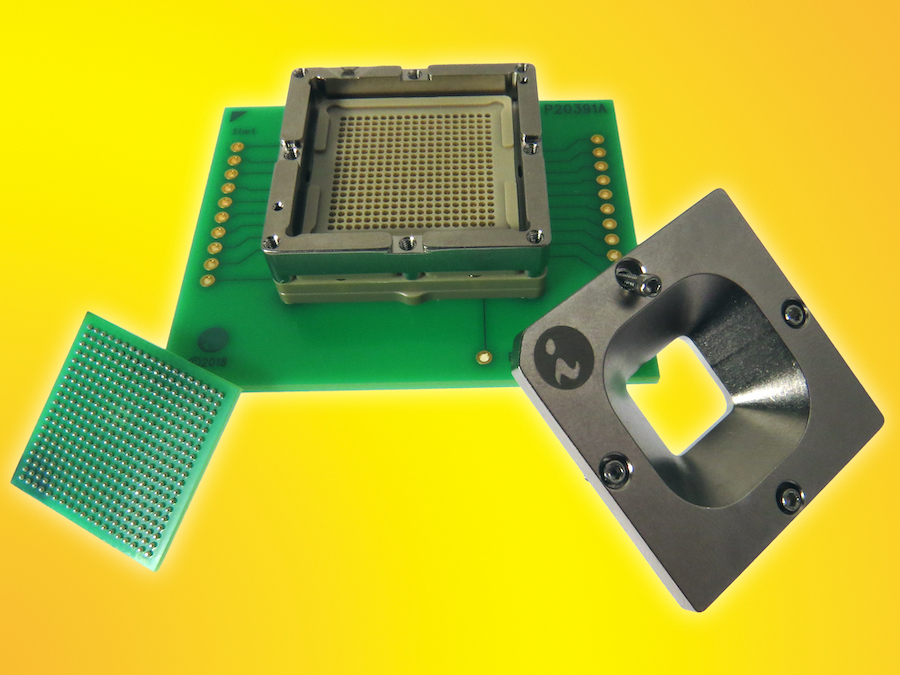 New Connector and Cable Products: April 2019 - Ironwood Electronics’ new open-top spring-pin socket for 1mm-pitch BGA devices (SBT-BGA-6044) 