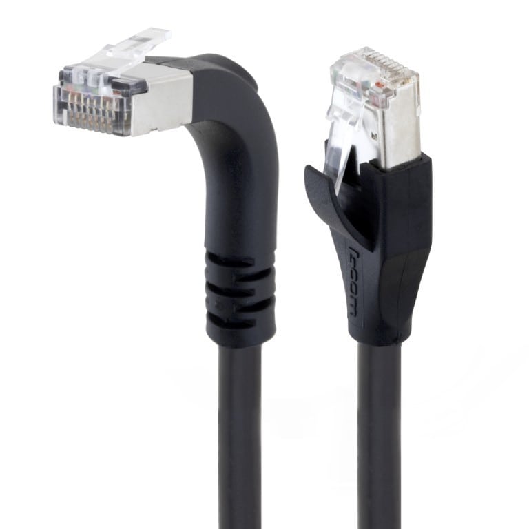 L-com Global Connectivity released a new series of right-angle Ethernet cable assemblies
