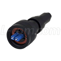 L-com Global Connectivity launched a new series of IP68 LC fiber plugs