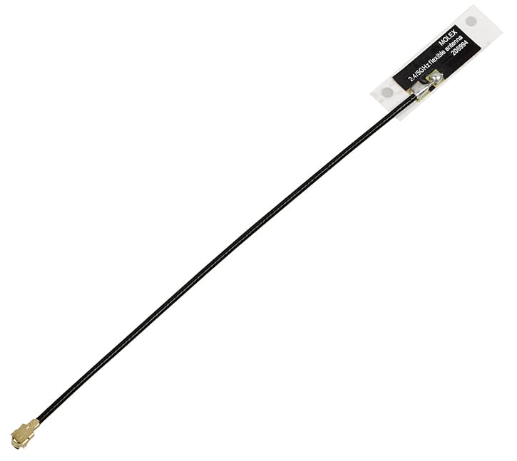 Molex’s new Wi-Fi flexible antenna series is designed for fast and easy integration into wireless devices