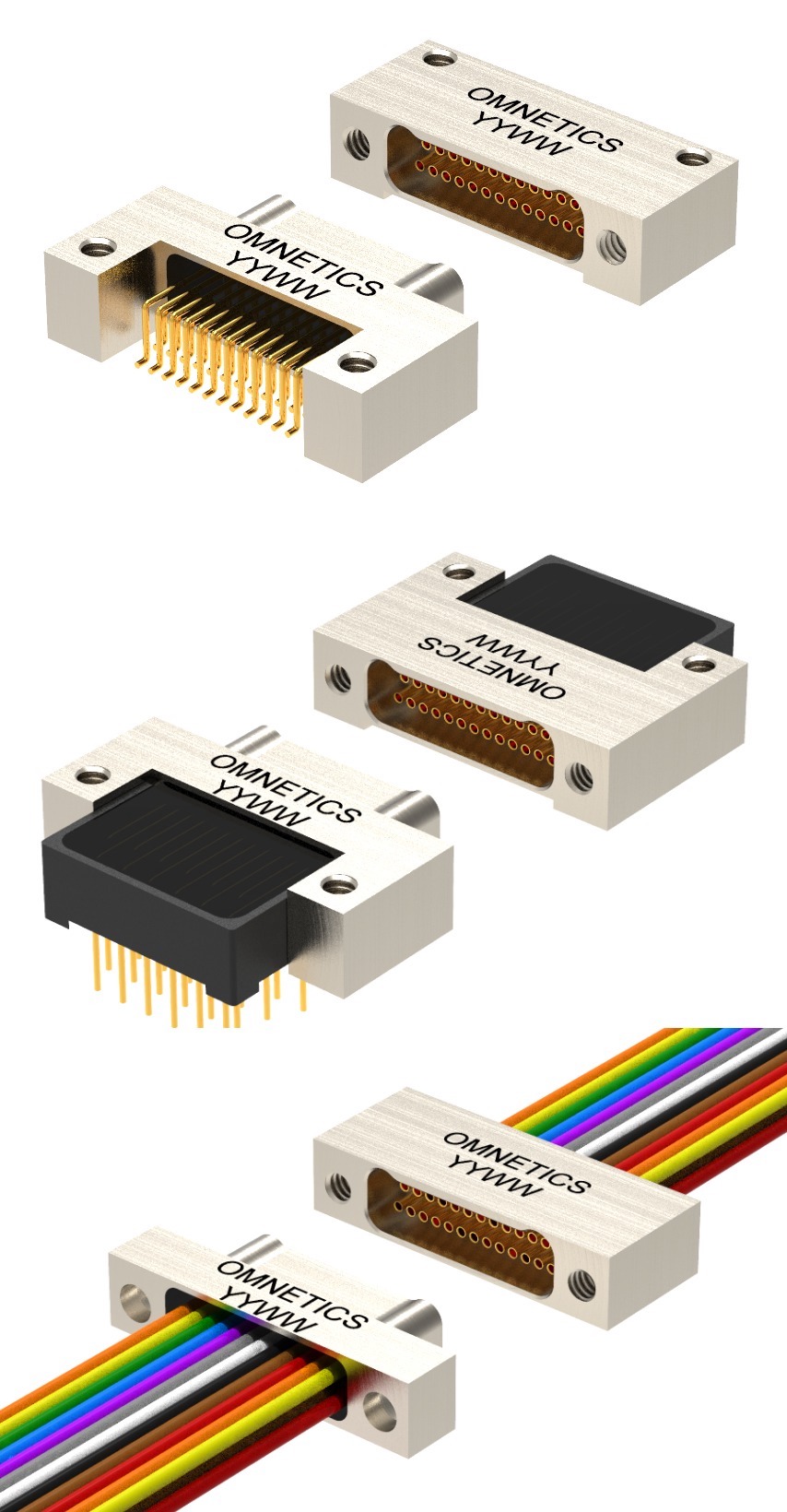 Micro- and Nano-Pitch Rectangular I/O Connectors from Omnetics