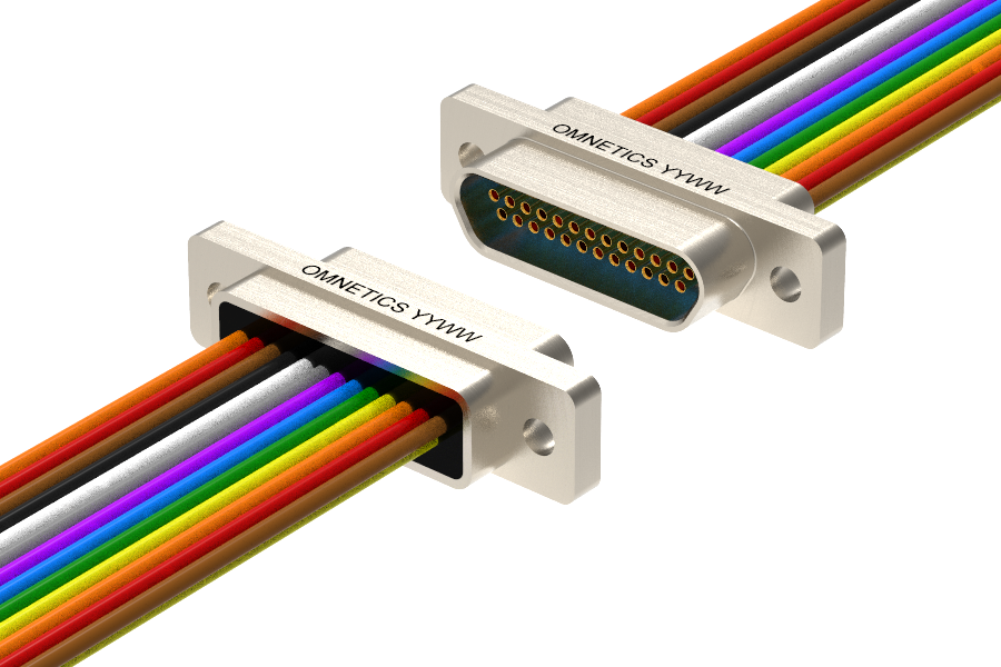 Omnetics rectangular mil-spec connector products include its Micro-D Series