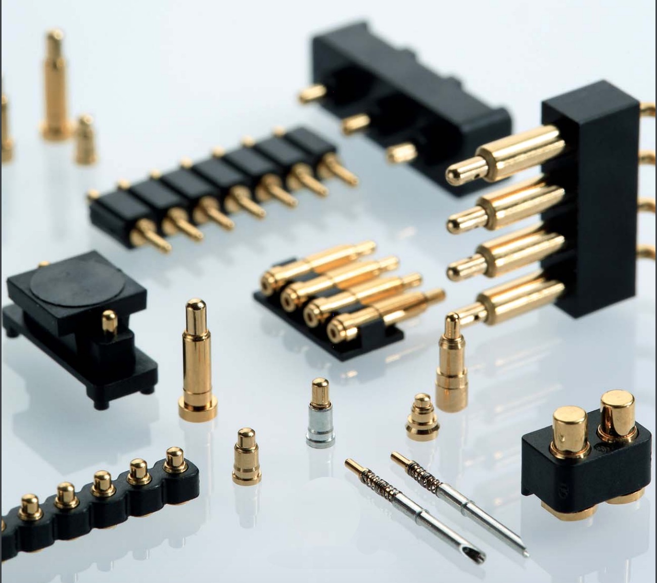Spring-loaded connector products from precidip