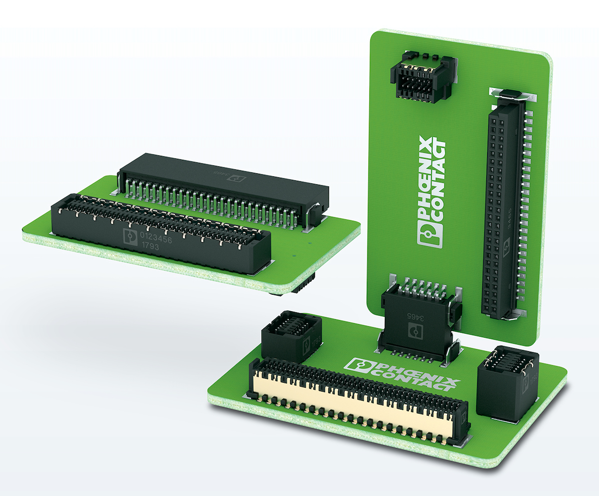 New Connector and Cable Products: April 2019 - Phoenix Contact’s new FINEPITCH 0.8 Series board-to-board connectors 