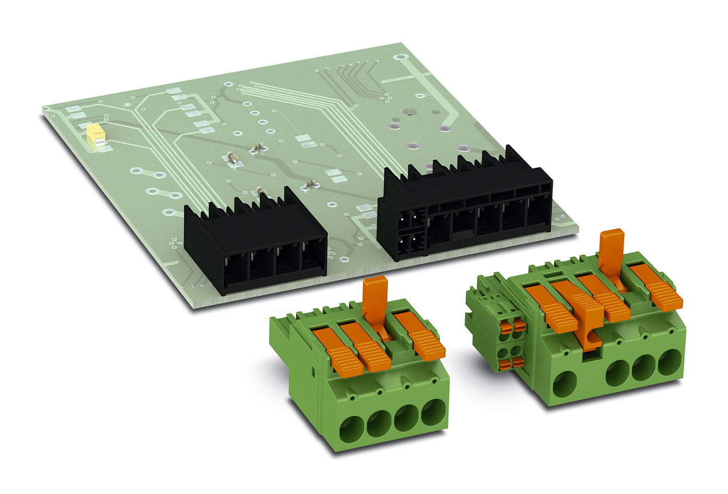 touch-safe connectors from Phoenix Contact LPCH6-1 PCB series