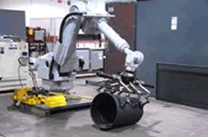 Robotic arm at work.