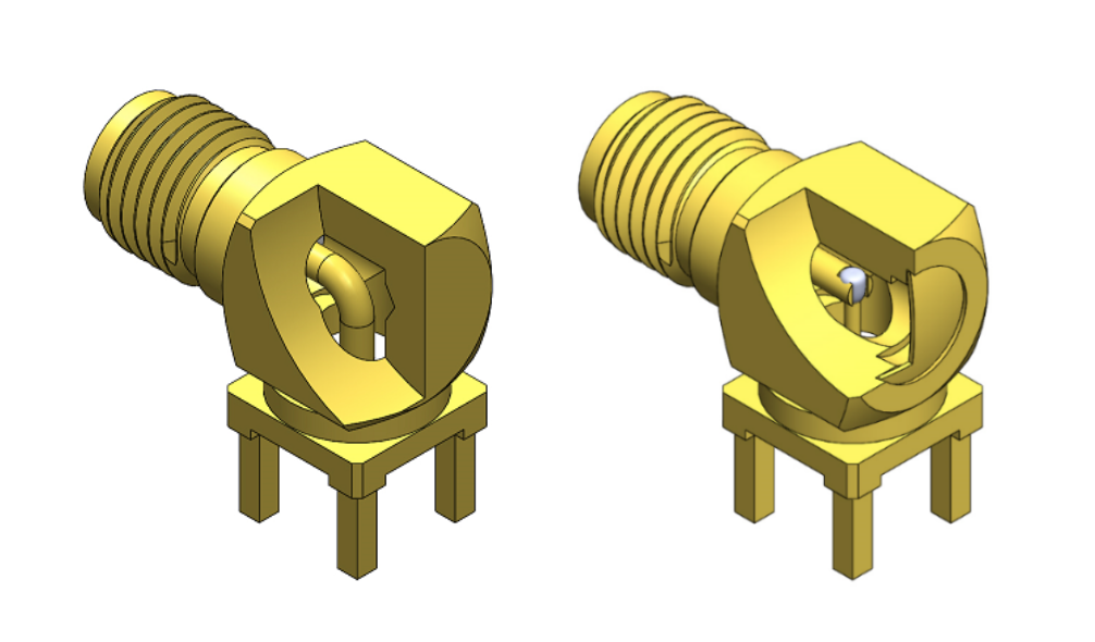 single-pin and two-piece pin SMA RF Connectors