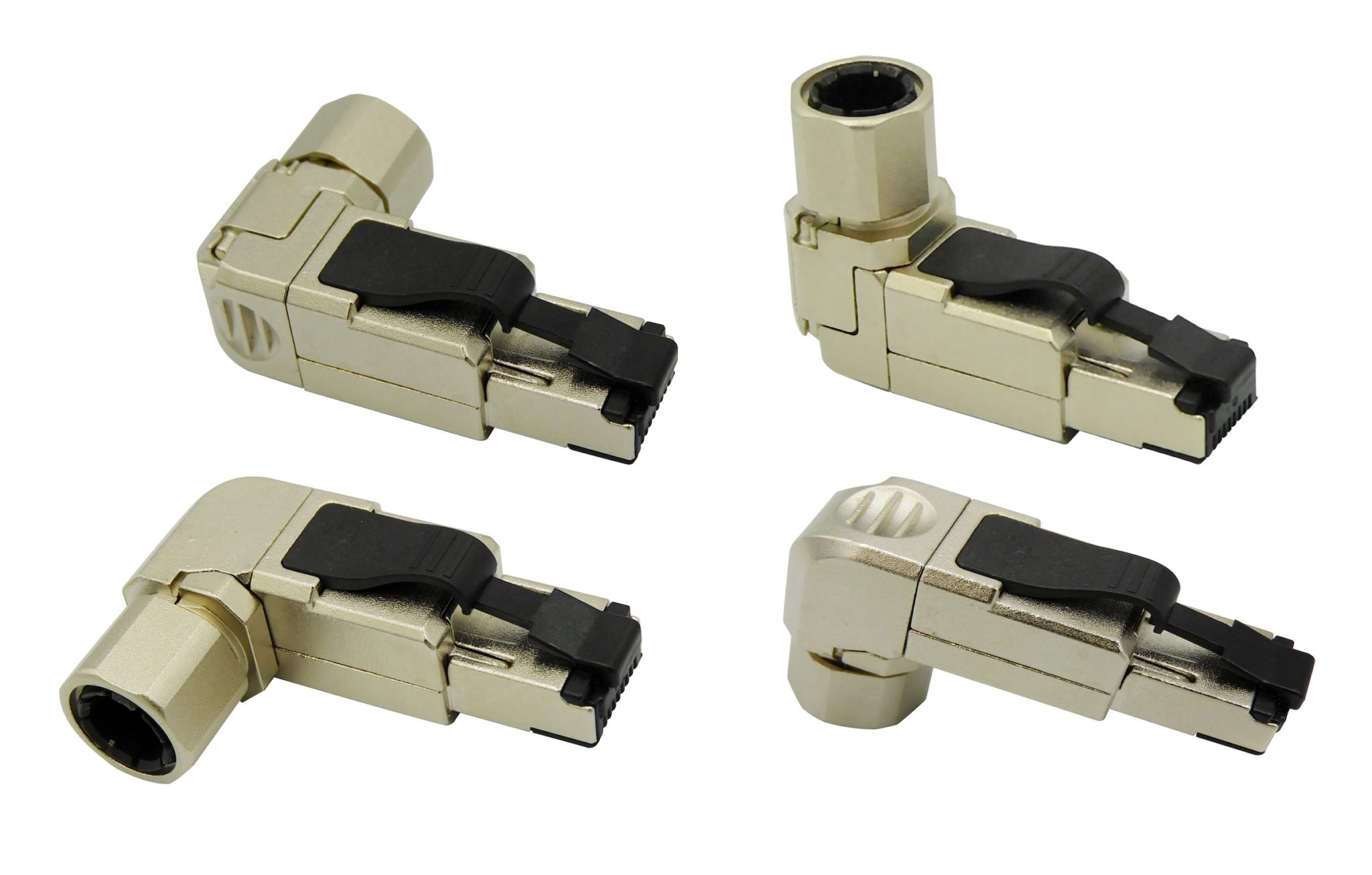 Stewart Connector’s new Cat 6 and Cat 6A Multi-Axis RJ45 punch-down modular plugs