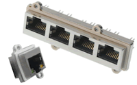 Stewart Connector’s SealJack™ Vertical Series RJ45 connectors have a compact