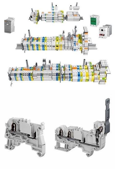 DIN rail terminal blocks from TE Connectivity
