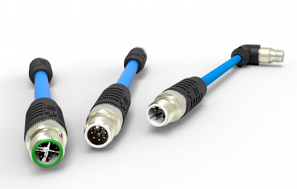 TE Connectivity’s new M12 rail cable assemblies