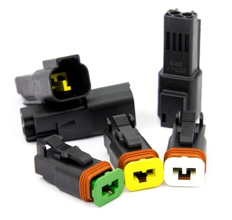 TE SUPERSEAL pro sealed, two-position inline connectors