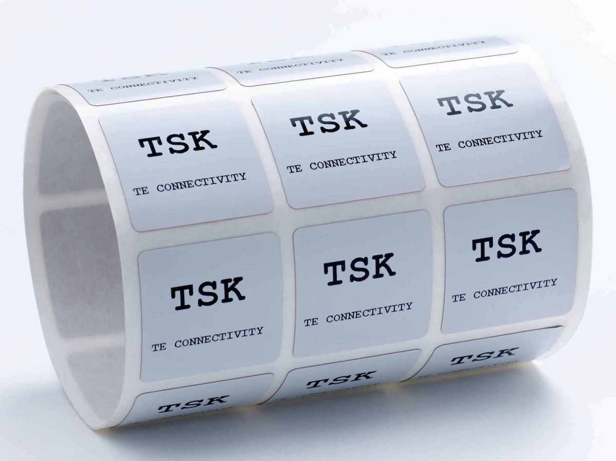 TE Connectivity’s new high-temperature T1K, T2K, and TSK white, self-adhesive, polyimide labels