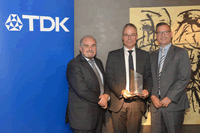 Mouser Electronics received a gold High-Service Distribution Award from TDK Europe
