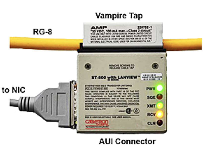 Vampire tap AUI connector