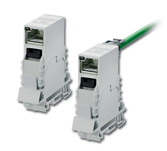 Weidmuller’s IP20 DIN rail outlets for 10Mbit to 10Gbit Industrial Ethernet applications