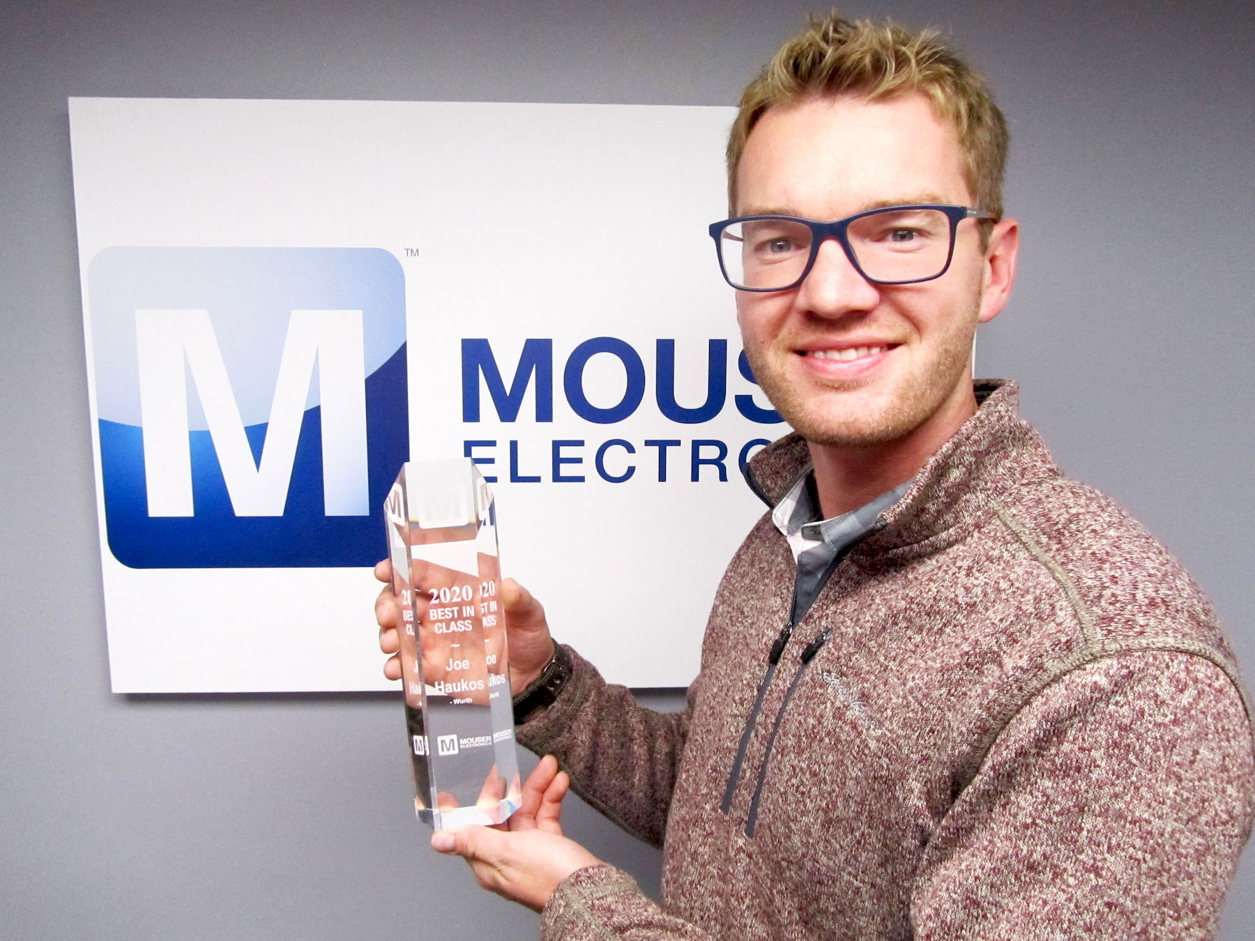 Joe Haukos of Wurth gets Mouser 2020 Best In Class Award
