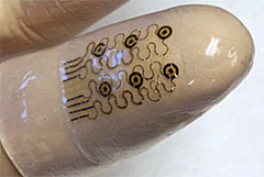 Contacts on flexible materials