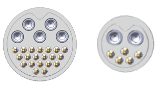 Custom circular connector insulators