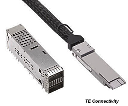 TE Connectivity promoted OSFP connectors at DesignCon 2019.
