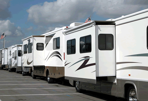 RVs in a row