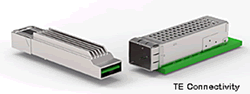 microQSFP connectors from TE Connectivity
